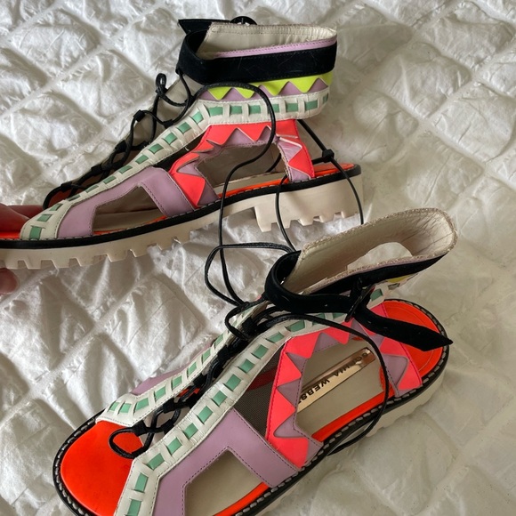 Sophia Webster Neon Sandals with Ankle Strap - Picture 5 of 10